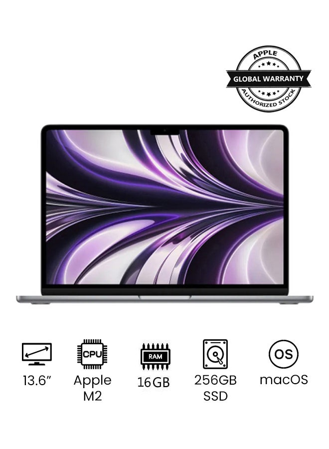 MacBook Air MC7X4 | 13.6 Inch Display | Apple M2 Chip | 8-Core CPU 8-Core GPU | 16GB RAM | 256GB SSD | macOS | English Keyboard | International Version | English Midnight APPLE