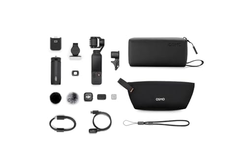 DJI Osmo Pocket 4 Creator Combo, Pocket Gimbal Vlog Camera, 1″ CMOS & 4K/240fps, 3-Axis, 2× Lossless Zoom, 107GB Built-in Storage, Mic 3 Transmitter, Osmo Mini Tripod, UAE Version, Official Warranty