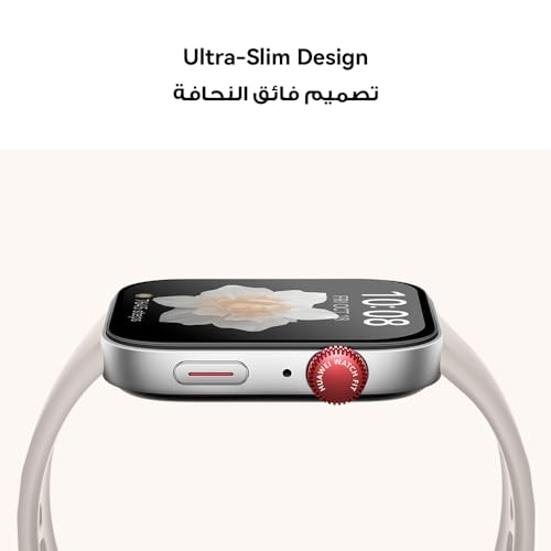 HUAWEI WATCH FIT 3, 1.82" AMOLED Display, Ultra-Slim Design, All-Round Fitness Management, Comprehensive Health Management, Durable Battery Life, Compatible with iOS & Android, Pink