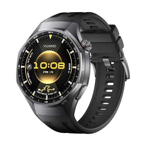 HUAWEI WATCH GT 6 Pro Smart Watch, 46mm, upto 21 days battery life, GPS Smart Watches with 100+ Sports Mode, Cycling, iOS & Android Compatible, ECG Analysis, Health Monitoring, Black