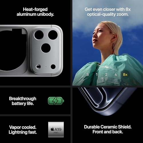 Apple iPhone 17 Pro Max 256 GB: 6.9-inch Display with ProMotion - Silver 1 TB 1 TB