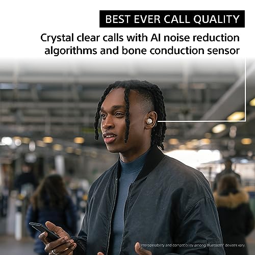 Sony WF-1000XM5 The Best Truly Wireless Noise Cancelling Earbuds, Hi-Res Audio, 24 hours battery life, Multipoint Connection, IPX4 Water Resistance, Black, UAE Version - 1-Year warranty