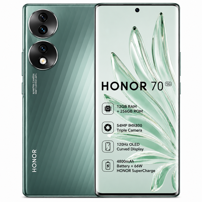 HONOR 70 5G Dual SIM Smartphone – 12GB RAM, 256GB Storage