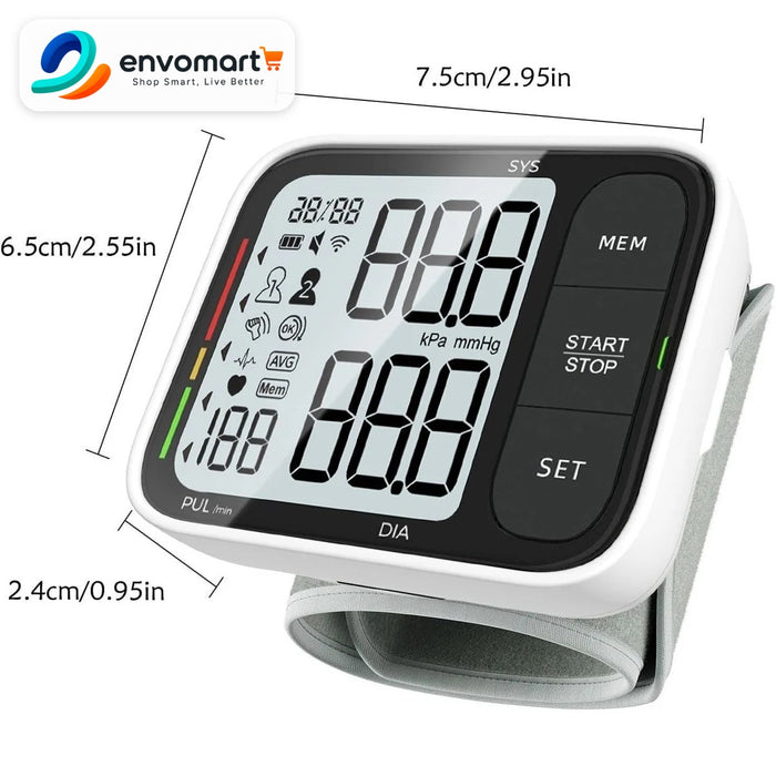 envomart BP monitor size dimensions