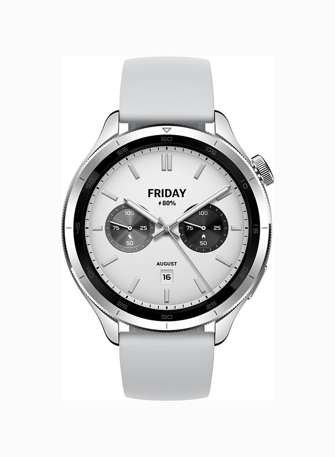 Watch S4 Smartwatch 1.43-inch AMOLED Display, Long Battery Life, Bluetooth Calling, Noise Reduction, Advanced Health Detection, 15 Days Battery Life - Silver
