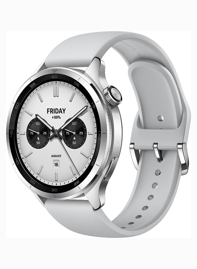 Watch S4 Smartwatch 1.43-inch AMOLED Display, Long Battery Life, Bluetooth Calling, Noise Reduction, Advanced Health Detection, 15 Days Battery Life - Silver