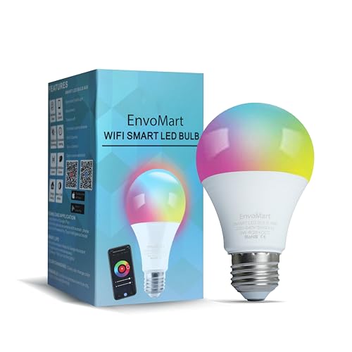 WIFI Smart Bulb Pack of 1-9W Smart Wi-Fi Light Bulb - LED Home Light Bulb Compatible with Alexa, Echo, Google Home Assistant - Have Multi Colors with 2 Year Warranty