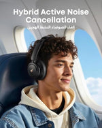 soundcore by Anker Q30 Hybrid Active Noise Cancelling Headphones with Multiple Modes, Hi-Res Sound, Custom EQ via App, 62H Playtime, Comfortable Fit, Bluetooth Headphones, Multipoint Connection