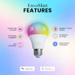 WIFI Smart Bulb Pack of 1-9W Smart Wi-Fi Light Bulb - LED Home Light Bulb Compatible with Alexa, Echo, Google Home Assistant - Have Multi Colors with 2 Year Warranty