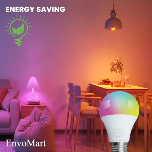 WIFI Smart Bulb Pack of 1-9W Smart Wi-Fi Light Bulb - LED Home Light Bulb Compatible with Alexa, Echo, Google Home Assistant - Have Multi Colors with 2 Year Warranty
