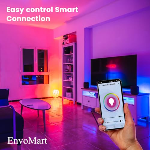 WIFI Smart Bulb Pack of 1-9W Smart Wi-Fi Light Bulb - LED Home Light Bulb Compatible with Alexa, Echo, Google Home Assistant - Have Multi Colors with 2 Year Warranty