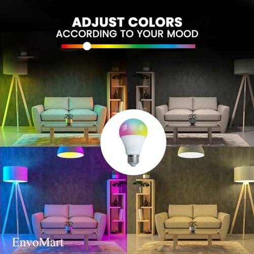 WIFI Smart Bulb Pack of 1-9W Smart Wi-Fi Light Bulb - LED Home Light Bulb Compatible with Alexa, Echo, Google Home Assistant - Have Multi Colors with 2 Year Warranty