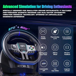 PXN V9 Gen2 Gaming Steering Wheel with Pedals and Shifter - 270°|900° Racing Wheel, Vibration Feedback, Hall Effect Pedal, H-Shifter, Paddle Shifters, Tools APP - Steering Wheel for PC, PS3, PS4, Xbox
