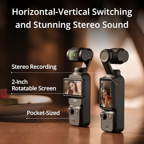 DJI Osmo Pocket 3 Creator Combo, Vlogging Camera with 1'' CMOS & 4K/120fps Video, 3-Axis Stabilization, Face/Object Tracking, Mic Included for Clear Sound, UAE Version with Official Warranty Support