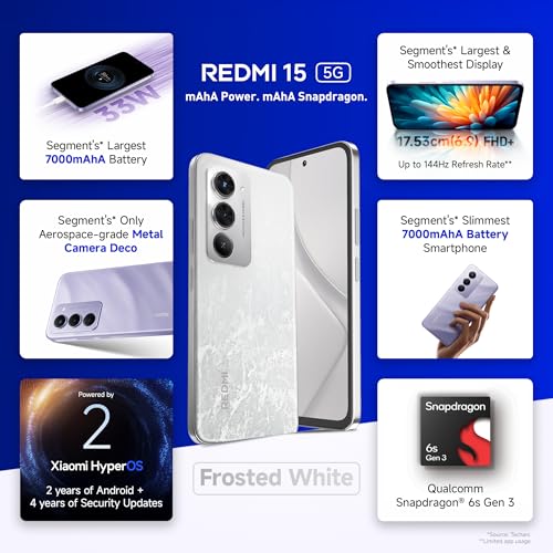 Xiaomi Redmi 15 5G - White 6+128 GB
