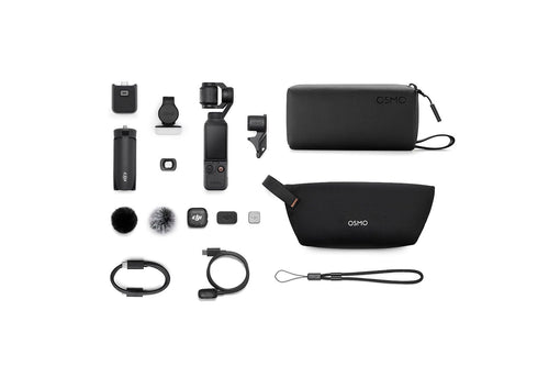 DJI Osmo Pocket 4 Creator Combo, Pocket Gimbal Vlog Camera, 1″ CMOS & 4K/240fps, 3-Axis, 2× Lossless Zoom, 107GB Built-in Storage, Mic 3 Transmitter, Osmo Mini Tripod, UAE Version, Official Warranty