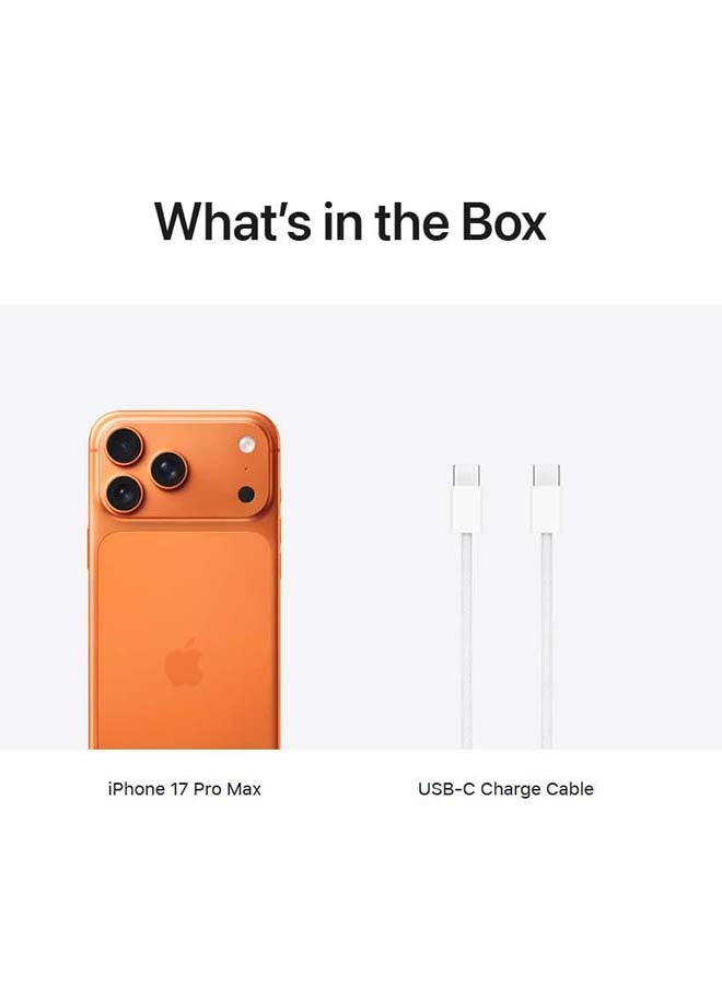 iPhone 17 Pro Max 256 GB (e-Sim only) Cosmic Orange 5G With FaceTime - International Version