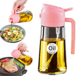 YARRAMATE Olive Oil Dispenser Bottle for Kitchen，2 in 1 Oil Sprayer for Cooking, 16oz/470ml Glass Oil Spray Bottle with Pourer, Food-grade Oil Mister for Air Fryer, Salad (02 Black) Visit the YARRAMATE Store