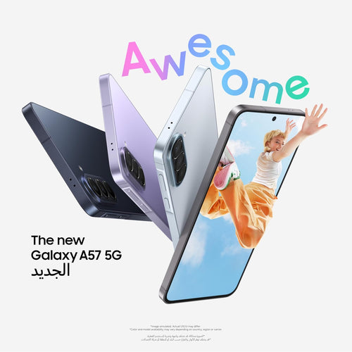 Samsung Galaxy A57 5G Android Smartphone, 256GB Storage, 8GB RAM, Awesome Icyblue, 6x OS Upgrades, Large Display, 50MP Camera, Long Battery Life (UAE Version)