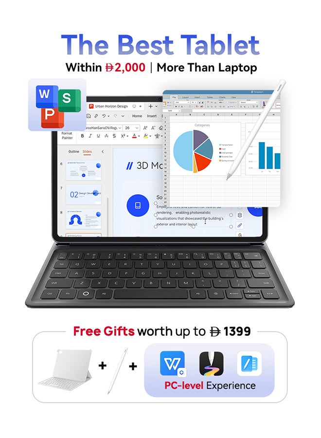 Huawei MatePad 11.5 Gray tablet with keyboard