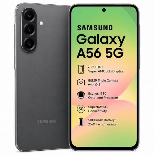 Samsung Galaxy A56 5G (UAE Version) | 5G Smartphone, Super AMOLED Display, AI Camera & Long-Lasting Battery