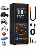 envomart Digital Tire Inflator & Car Air Pump - 150PSI Cordless Air Compressor, 4000mAh Rechargeable with Auto Shut-Off & LED Light