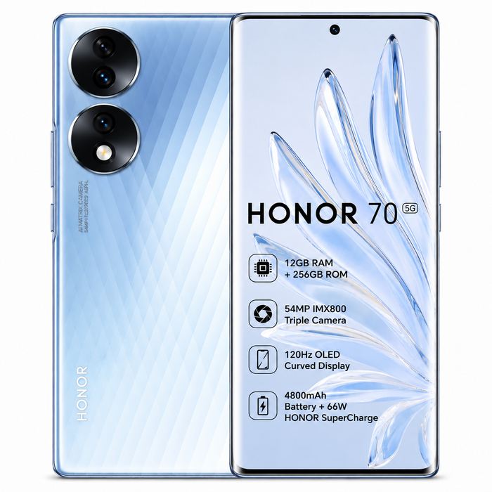 HONOR 70 5G Dual SIM Smartphone – 12GB RAM, 256GB Storage