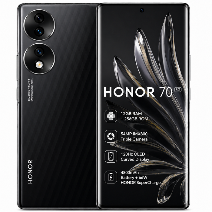 HONOR 70 5G Dual SIM Smartphone – 12GB RAM, 256GB Storage