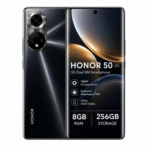 HONOR 50 5G Dual SIM Smartphone – 8GB RAM, 256GB Storage