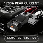 envomart 2-in-1 Jump Starter & Air Compressor - 16800mAh 600A Car Battery Booster with 150PSI Digital Tyre Inflator
