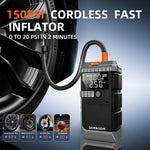 envomart 2-in-1 Jump Starter & Air Compressor - 16800mAh 600A Car Battery Booster with 150PSI Digital Tyre Inflator
