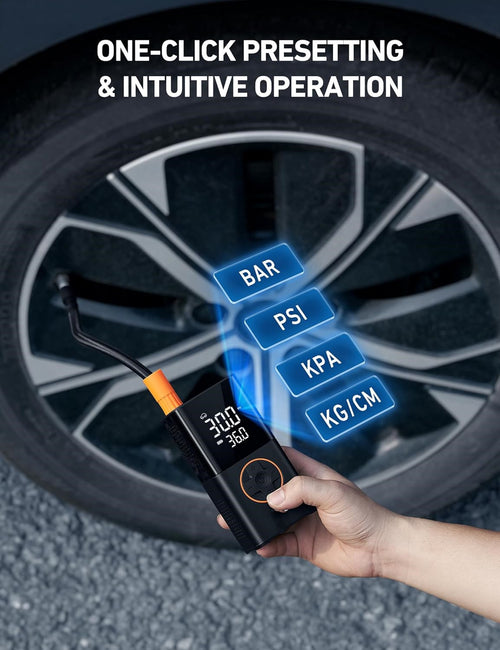 Envo Mart Digital Tire Inflator - Portable Rechargeable Air Compressor