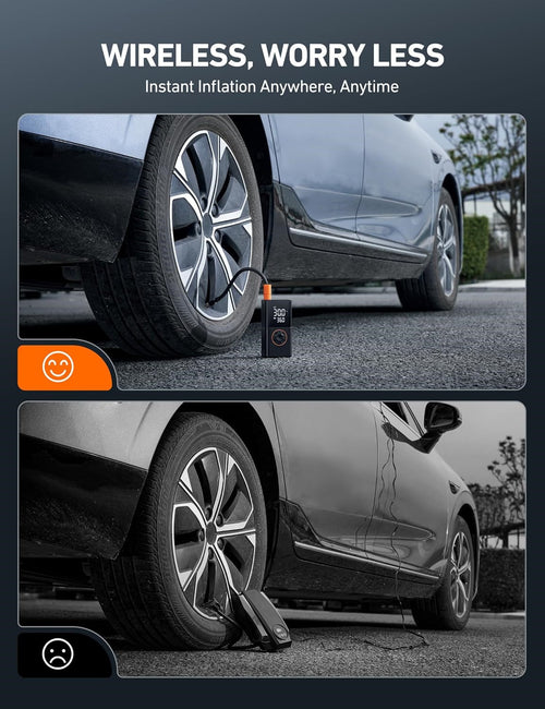 Envo Mart Digital Tire Inflator - Portable Rechargeable Air Compressor