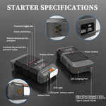 envomart 2-in-1 Jump Starter & Air Compressor - 16800mAh 600A Car Battery Booster with 150PSI Digital Tyre Inflator