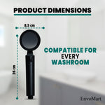 EnvoMart Filter Shower Head Set Black