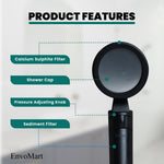 EnvoMart Filter Shower Head Set Black