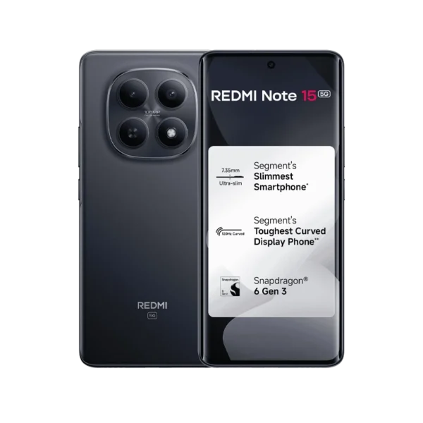 Xiaomi Redmi Note 15 5G 256GB Black smartphone