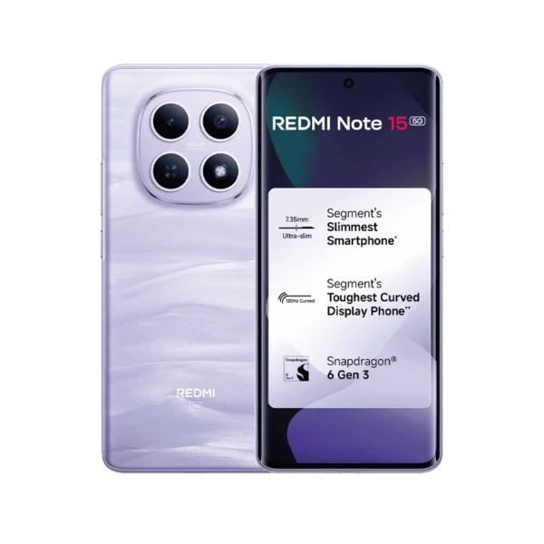 Xiaomi Redmi Note 15 5G 256GB Mist Purple smartphone