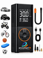 envomart Digital Tire Inflator 150PSI cordless air pump with accessories